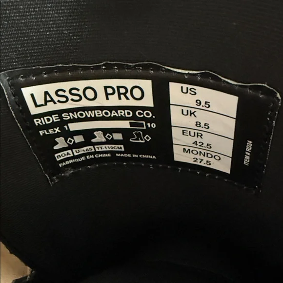 Ride Lasso Pro Men's Black snowboard boots - Picture 7 of 7